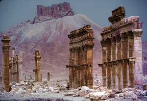 Triumphal Arch aka Monumental Arch, Great Colonnade at Palmyra, Syria
