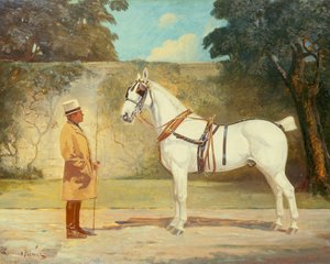 Ambrose Clark with a Favourite Coach Horse by James Lynwood Palmer