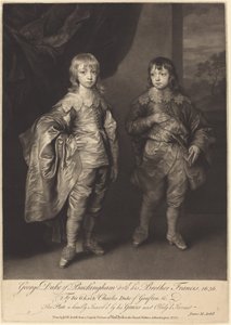 George Duke of Buckingham with his Brother Francis by James MacArdell after Sir Anthony van Dyck