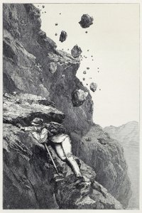 A Cannonade on the Matterhorn, from Scrambles Amongst the Alps in the Years 1860-69, Published 1871 (engraving) by James Mahoney