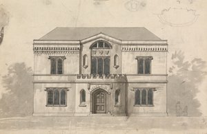Preparatory Drawing for Design 9, Plate 6 of A Collection of Designs for Rural Retreats by James Malton