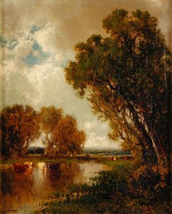 Cows in Landscape by James McDougal Hart
