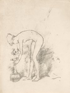 A Nude Model Arranging Flowers by James Abbott McNeill Whistler