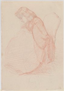 A two-sided drawing of Fumette and Dancing Clowns by James Abbott McNeill Whistler