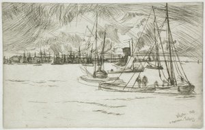 Amsterdam from the Tolhuis by James McNeill Whistler