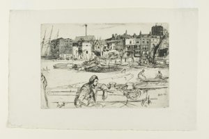 Black Lion Wharf, from A Series of Sixteen Etchings of Scenes on the Thames by James Abbott McNeill Whistler