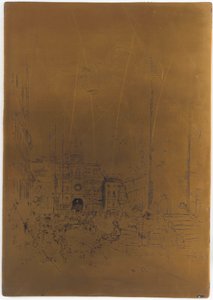 Cancelled Printing Plate for The Piazzetta by James Abbott McNeill Whistler
