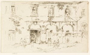 Court of the Monastery of St Augustine, Bourges by James Abbott McNeill Whistler