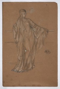 Draped Figure at a Railing by James Abbott McNeill Whistler