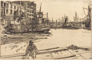 Eagle Wharf by James Abbott McNeill Whistler