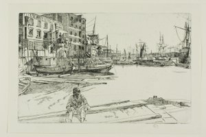 Eagle Wharf by James Abbott McNeill Whistler