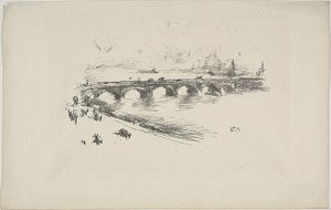 Evening, Little Waterloo Bridge by James Abbott McNeill Whistler