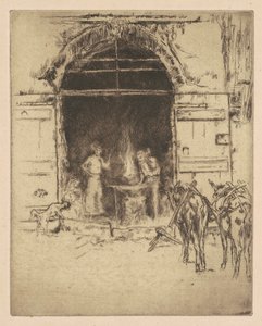 Flaming Forge by James Abbott McNeill Whistler