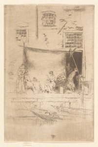 Fruit Stall, from the Second Venice Set (A Set of Twenty-six Etchings) by James Abbott McNeill Whistler