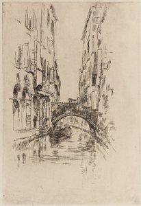 Gondola under a Bridge by James Abbott McNeill Whistler