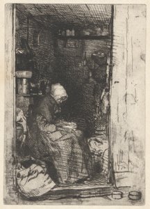 La Vielle aux Loques, from the French Set (Douze Eaux-Fortes) by James Abbott McNeill Whistler