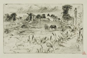 Landscape with Horses by James Abbott McNeill Whistler