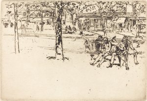 Le Boulevard Poissoniere by James Abbott McNeill Whistler