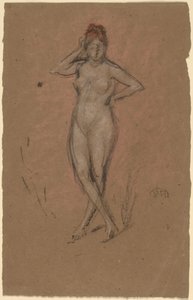 Nude Standing with Legs Crossed by James Abbott McNeill Whistler