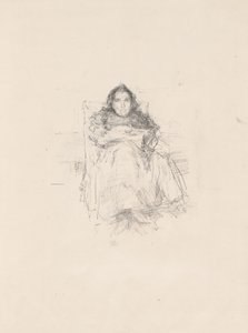Portrait Study: Mrs. Philip, No. 3 (recto) Portrait Study: Geneviève Mallarmé (verso) by James Abbott McNeill Whistler