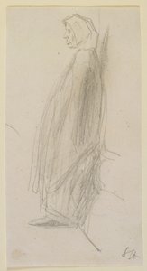 Profile Sketch of an Old Woman Standing by James Abbott McNeill Whistler