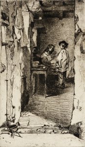 Rag Pickers, Quartier Mouffetard, Paris by James McNeill Whistler