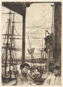 Rotherhithe (Wapping), from the Thames Set (A Series of Sixteen Etchings of Scenes on the Thames and Other Subjects) by James Abbott McNeill Whistler