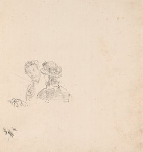 Sketch: Self-Portrait with Miss R. Birnie Philip
