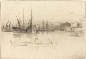 Steamboats off the Tower by James Abbott McNeill Whistler