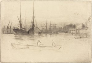 Steamboats off the Tower by James McNeill Whistler