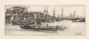 Thames Warehouses by James Abbott McNeill Whistler