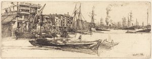 Thames Warehouses by James McNeill Whistler