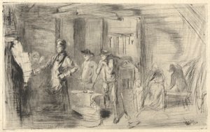 The Forge, from the Thames Set (A Series of Sixteen Etchings of Scenes on the Thames and Other Subjects) by James Abbott McNeill Whistler