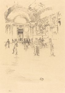 The Long Gallery, Louvre by James Abbott McNeill Whistler