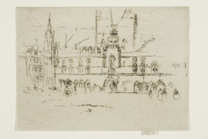 The Market, Bruges by James Abbott McNeill Whistler