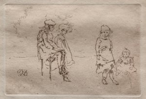 The Menpes Children by James McNeill Whistler