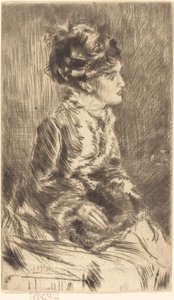 The Muff by James Abbott McNeill Whistler