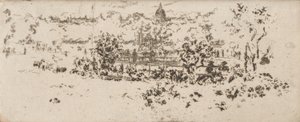 The Pantheon from the Terrace, Luxembourg Gardens by James Abbott McNeill Whistler