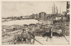 The Pool, from the Thames Set (A Series of Sixteen Etchings of Scenes on the Thames and Other Subjects) by James Abbott McNeill Whistler