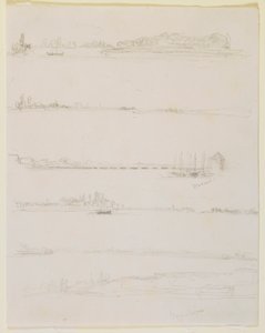 The Rhine, near Worms and Oppenheim by James Abbott McNeill Whistler