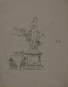 The Statue, Luxembourg Gardens by James Abbott McNeill Whistler