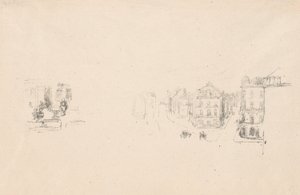 Two Trial Sketches: A. Grand Rue, Dieppe; B. An Interior