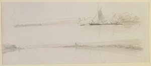 Two Scenes on a River by James Abbott McNeill Whistler