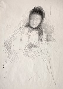 Unfinished Sketch of Lady Haden by James McNeill Whistler