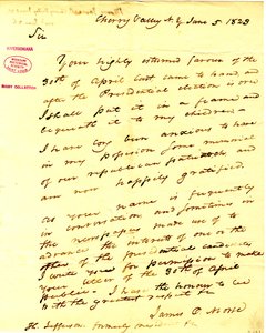 Thanks Him for His Response on April 30th That He Intends to Put in a Frame and Save for His Children (2 Pages) by James O. Morse