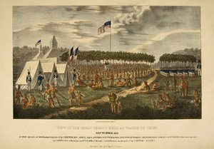 View of the Great Treaty Held at Prairie du Chien, September 1825 by James Otto Lewis