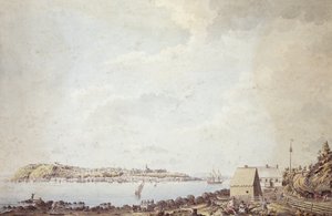 A View from the City of Quebec the Capital of Canada, Taken from the Ferry House on the Opposite Side of the River, 3rd October 1784 by James Peachey
