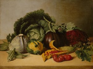 Still Life: Balsam Apple and Vegetables by James Peale