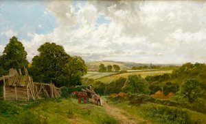 The Canal at Old Basing, Hampshire by James Peel