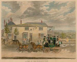 A view of the Highgate Road by James Pollard